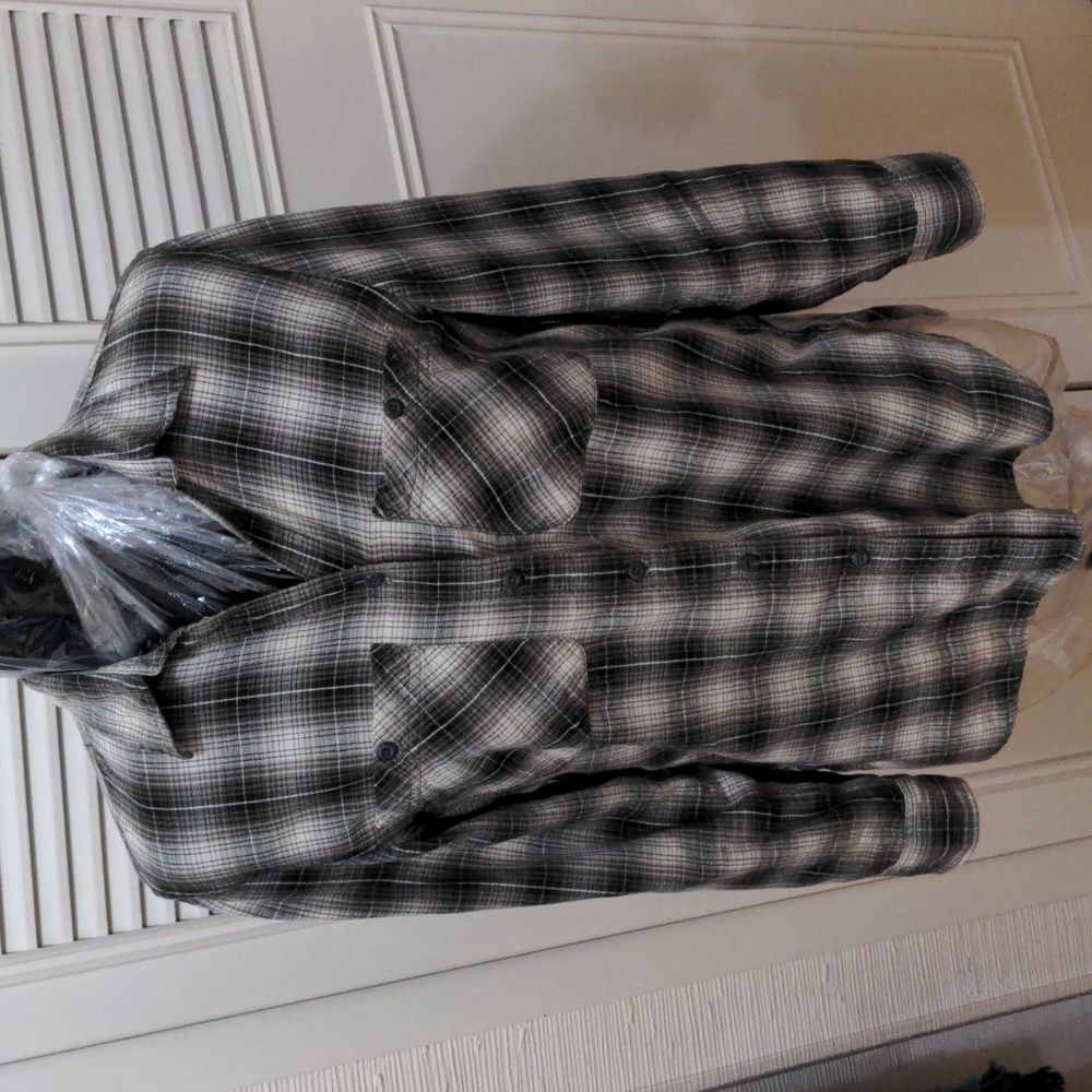 Denim and Supply Ralph Lauren long sleeve plaid button down size M blk/bwn